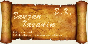 Damjan Kašanin vizit kartica